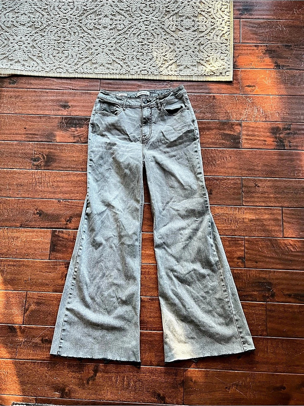 VIGOSS Retro Wide Leg Jeans Gray Waist 29